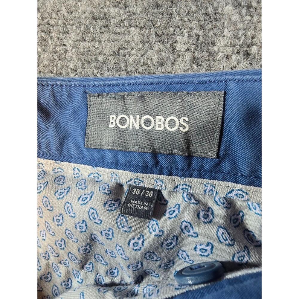Bonobos Slim Fit Chino Pants Mens 30 Slate Blue Cotton Casual Pants - Picture 2 of 6